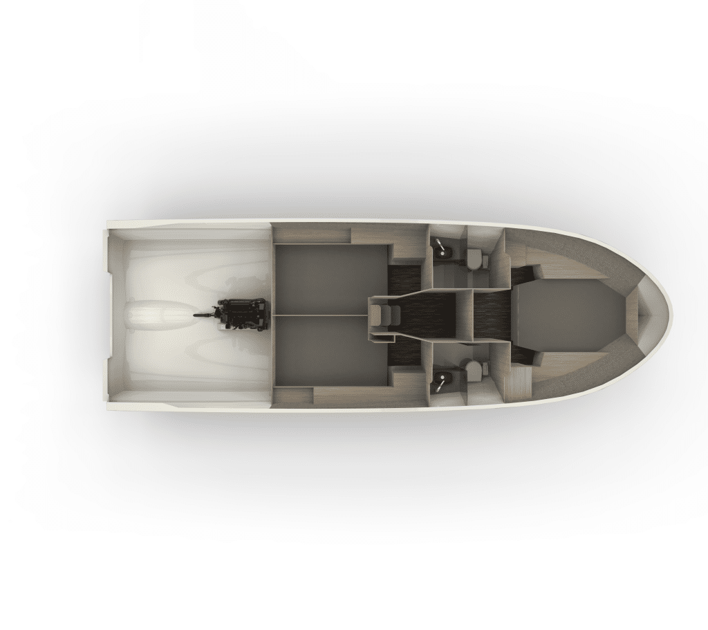 Floor maps Below Decks Northman 1200 Electric Motor Yacht