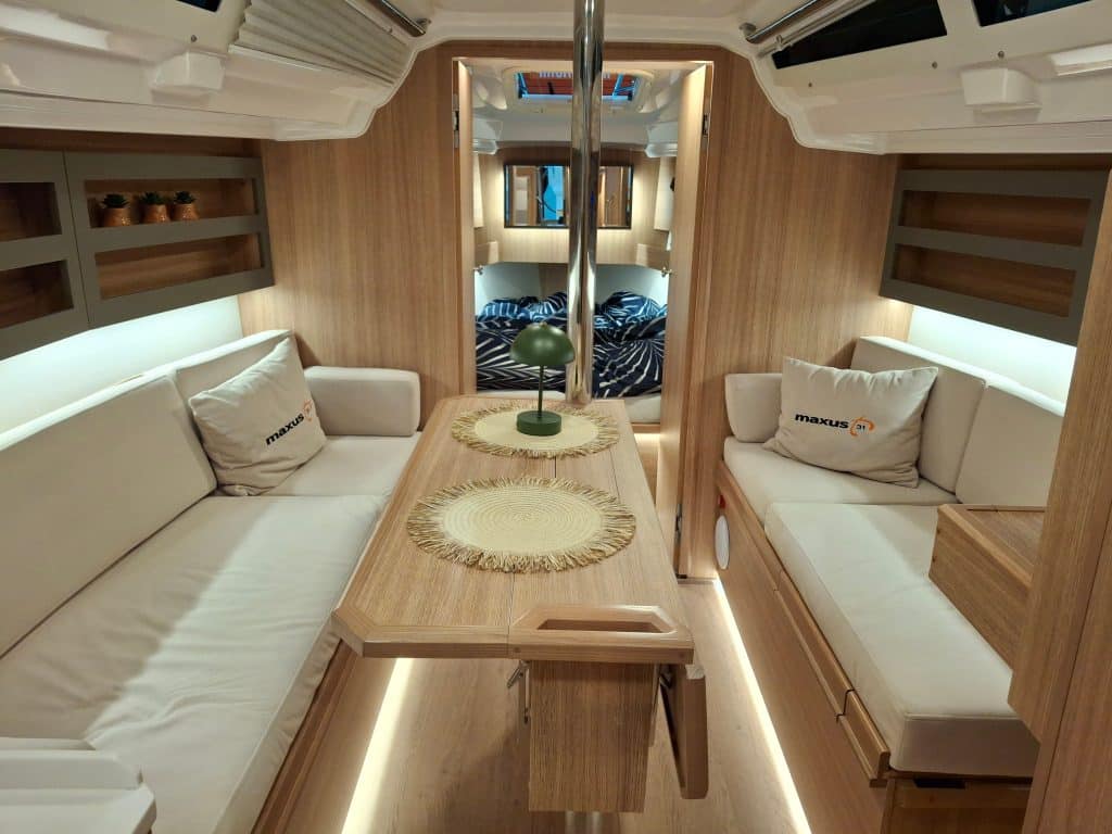 The new Maxus 31 is a compact and modern cruising boat